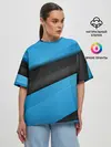 Женская футболка оверсайз / Blue Sport Style