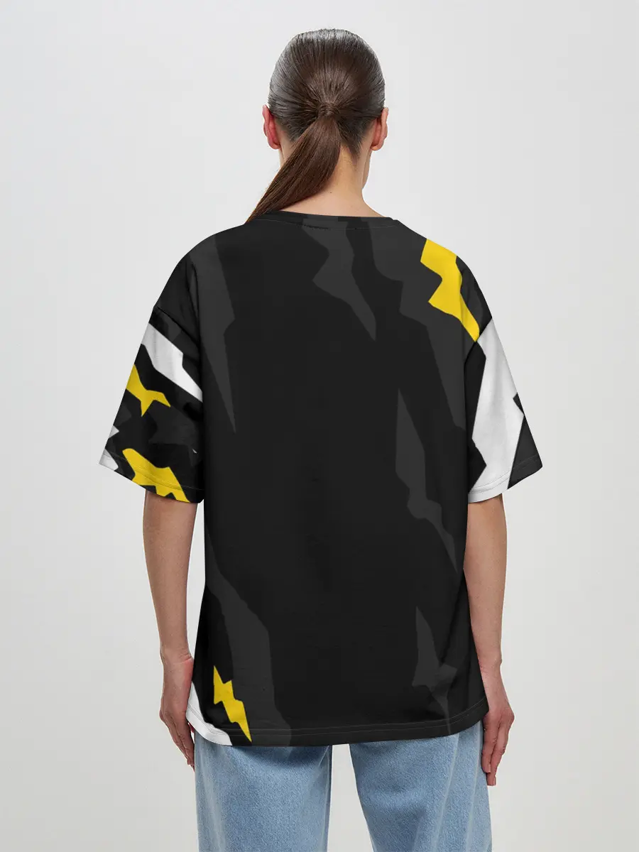 Женская футболка оверсайз / JUVENTUS / ЮВЕНТУС / ПОРЕЗЫ