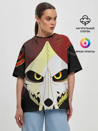 Женская футболка оверсайз / Взгляд фурини