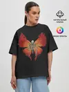 Женская футболка оверсайз / Butterfly Skeleton