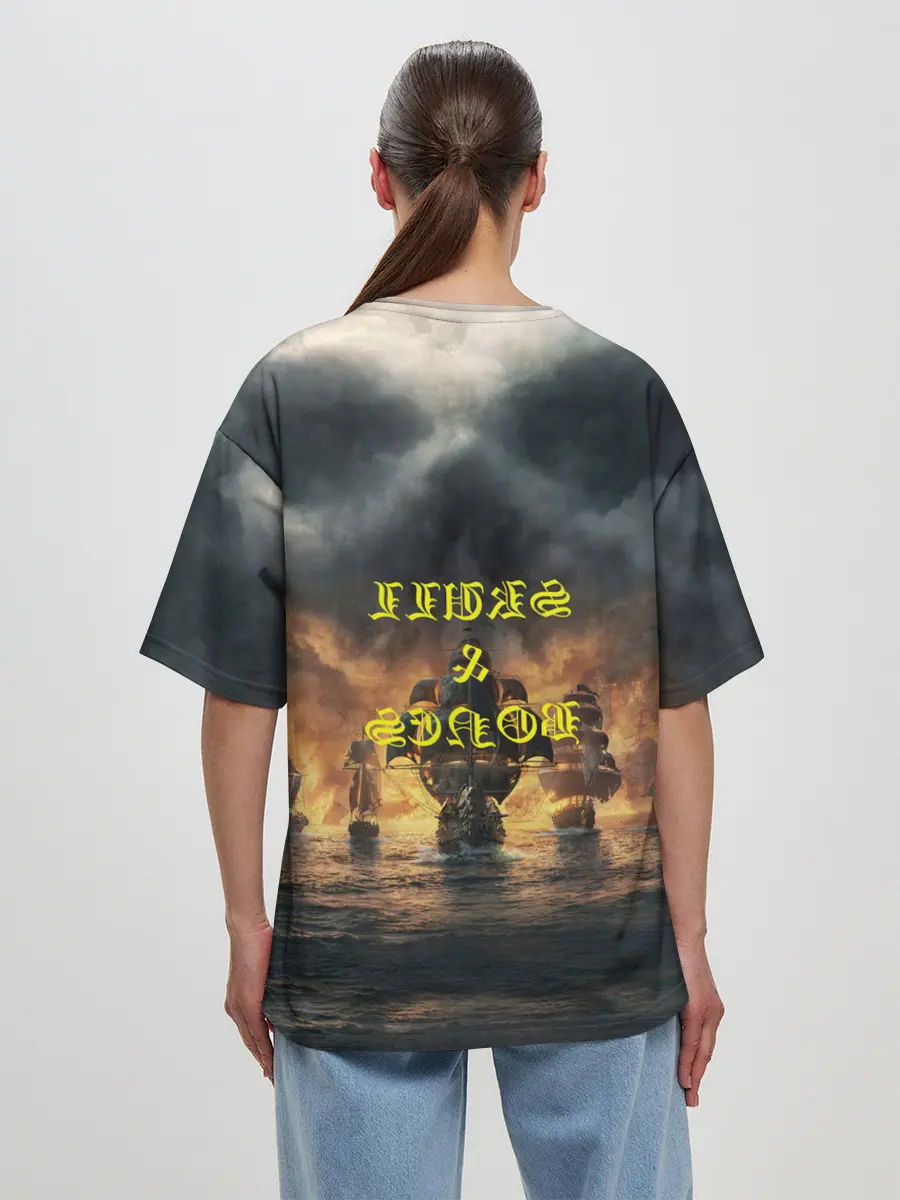 Женская футболка оверсайз / Skull & Bones | Пираты