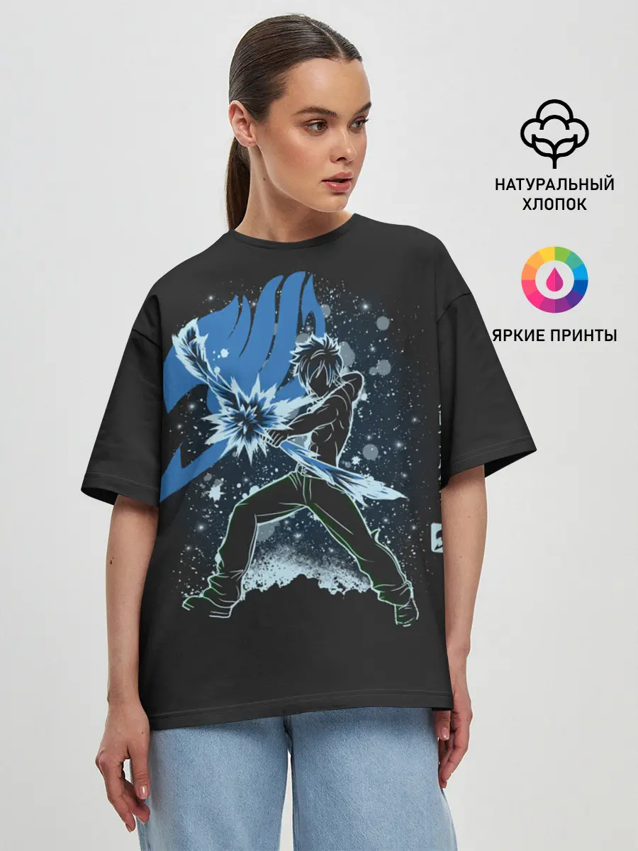 Женская футболка оверсайз / The Ice Magic Fairy Tale