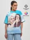 Женская футболка оверсайз / Акварельный Мем