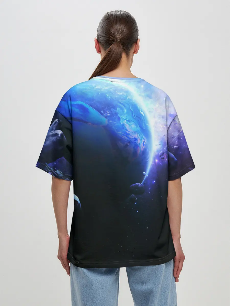 Женская футболка оверсайз / ЗЕМЛЯ