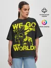 Женская футболка оверсайз / One Piece We Go World