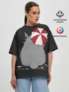 Женская футболка оверсайз / Тоторо и Umbrella Corp.