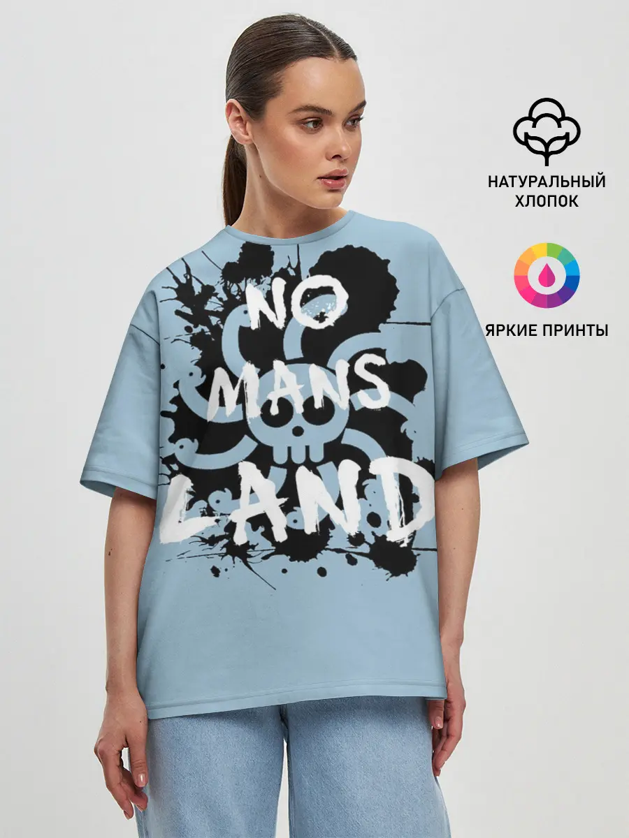 Женская футболка оверсайз / One Piece No Mans Land
