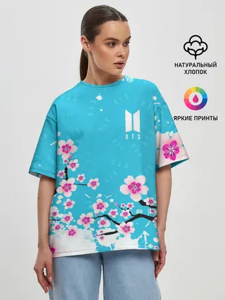 Женская футболка оверсайз / BTS