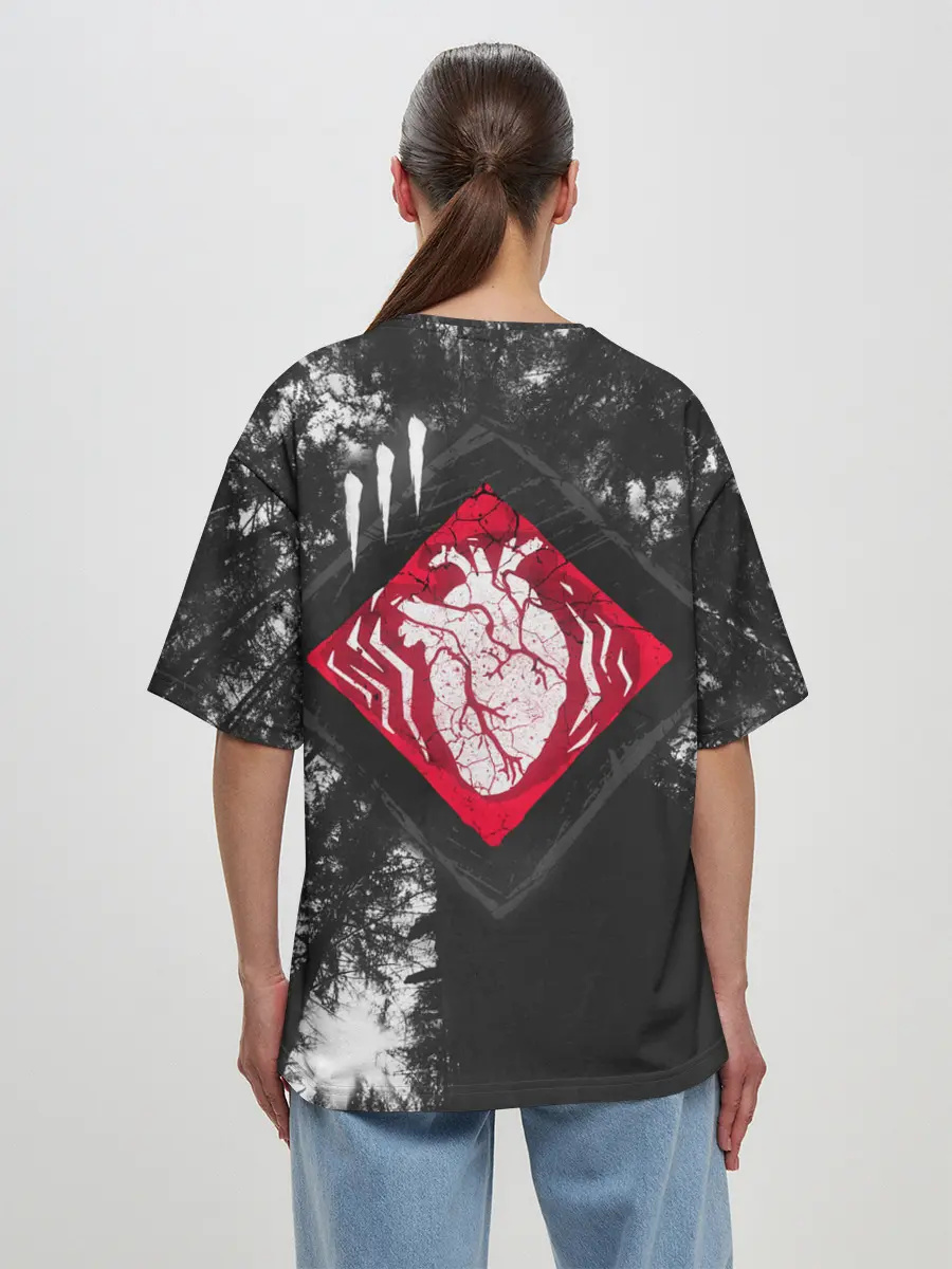 Женская футболка оверсайз / DBD - beating heart