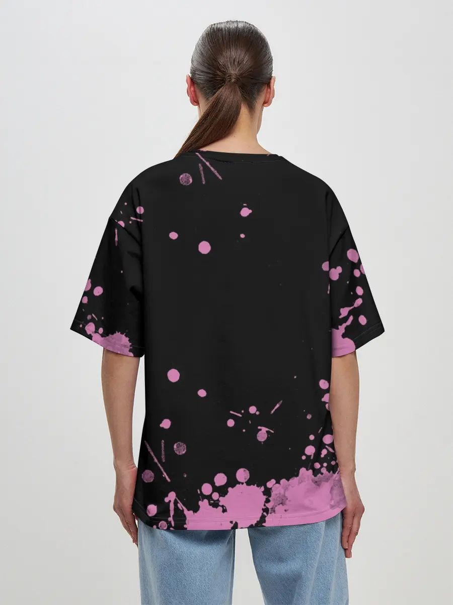 Женская футболка оверсайз / Кис - Кис