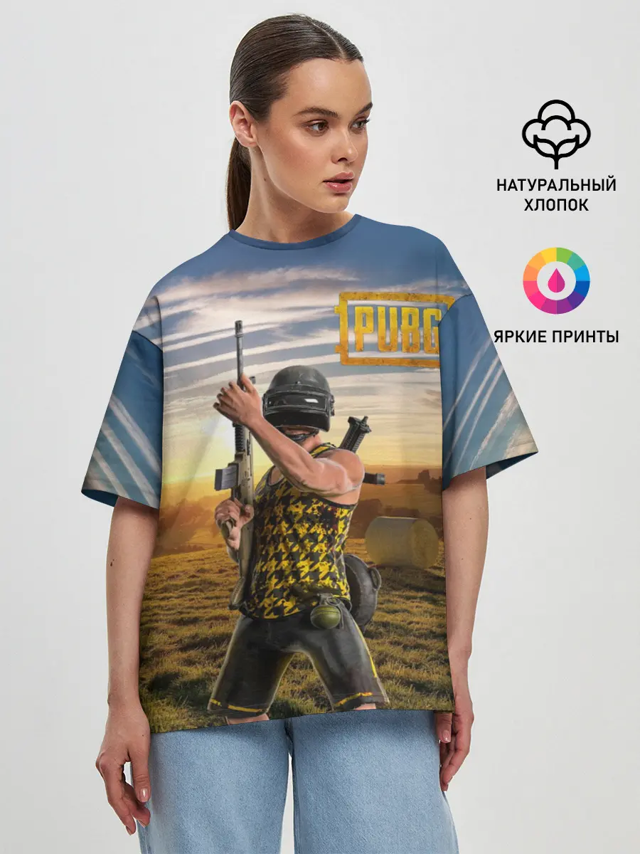Женская футболка оверсайз / PUBG