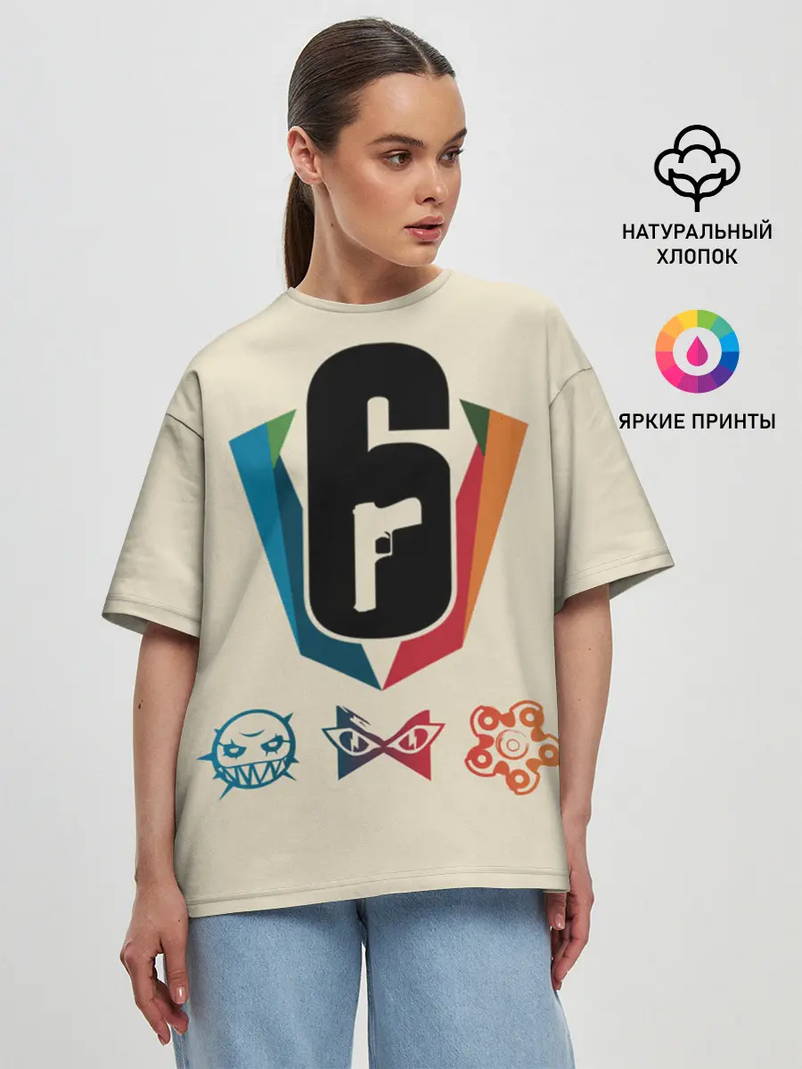 Женская футболка оверсайз / Rainbow Six Siege