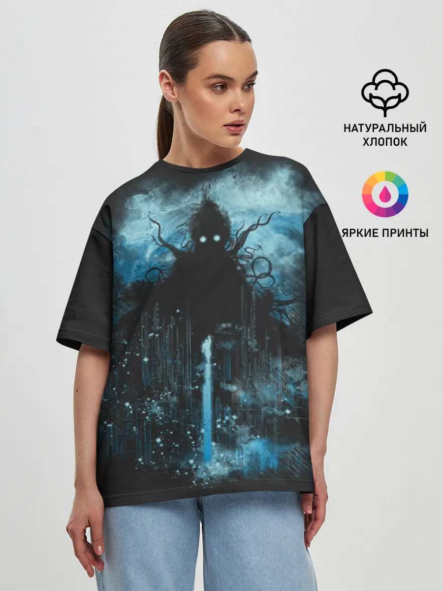 Женская футболка оверсайз / Ктулху