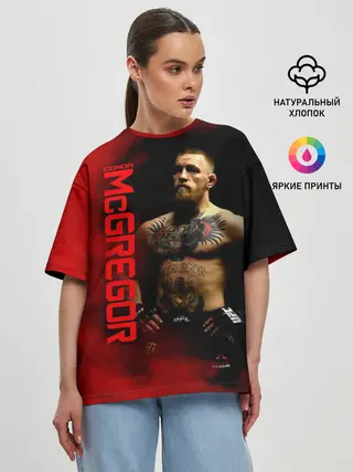 Женская футболка оверсайз / Конор МакГрегор