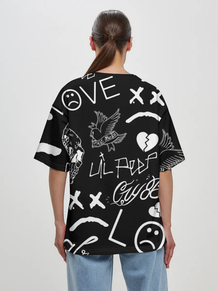 Женская футболка оверсайз / Lil Peep