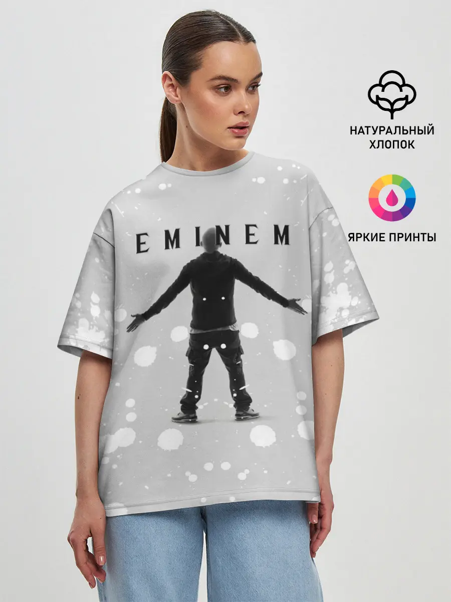 Женская футболка оверсайз / EMINEM | ЭМИНЕМ