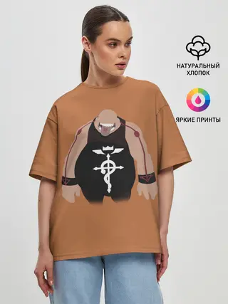 Женская футболка оверсайз / Стальной алхимик