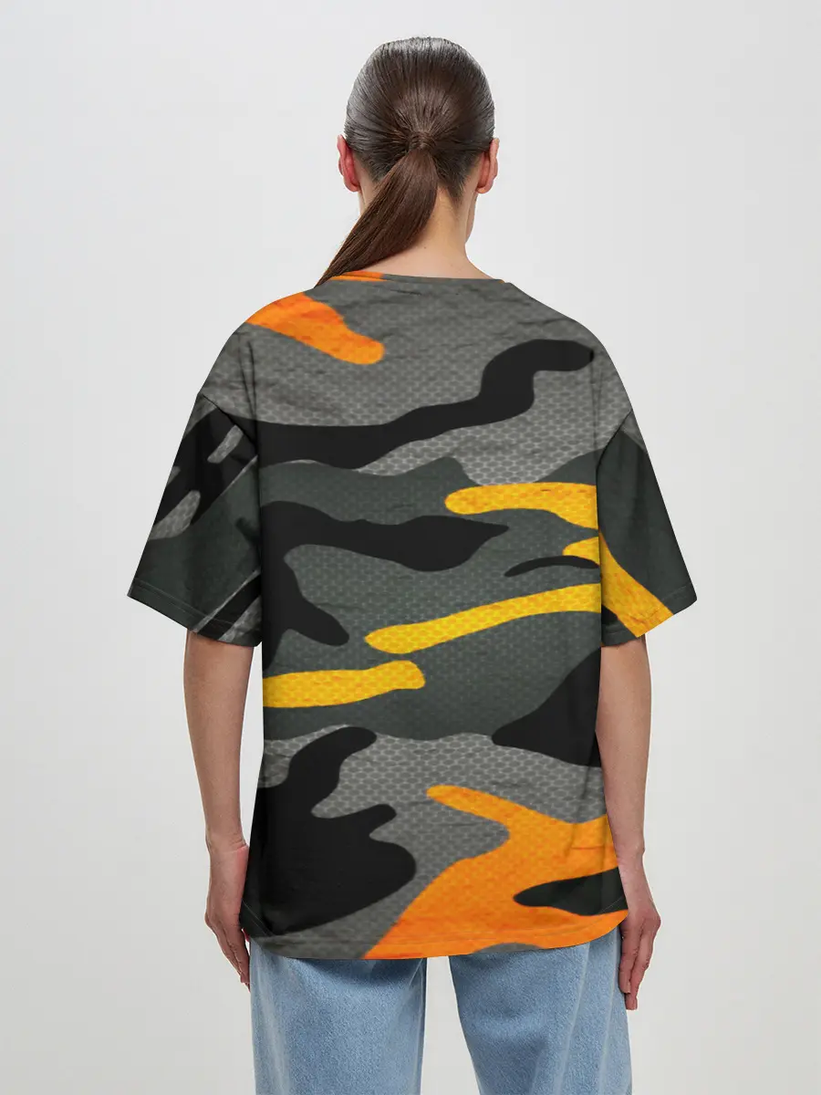 Женская футболка оверсайз / КАМУФЛЯЖ АРМЕЙСКИЙ