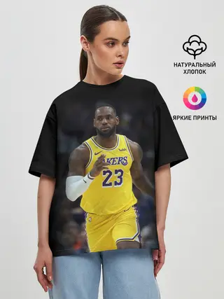 Женская футболка оверсайз / Леброн Джеймс