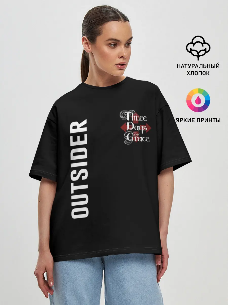 Женская футболка оверсайз / Three Days Grace