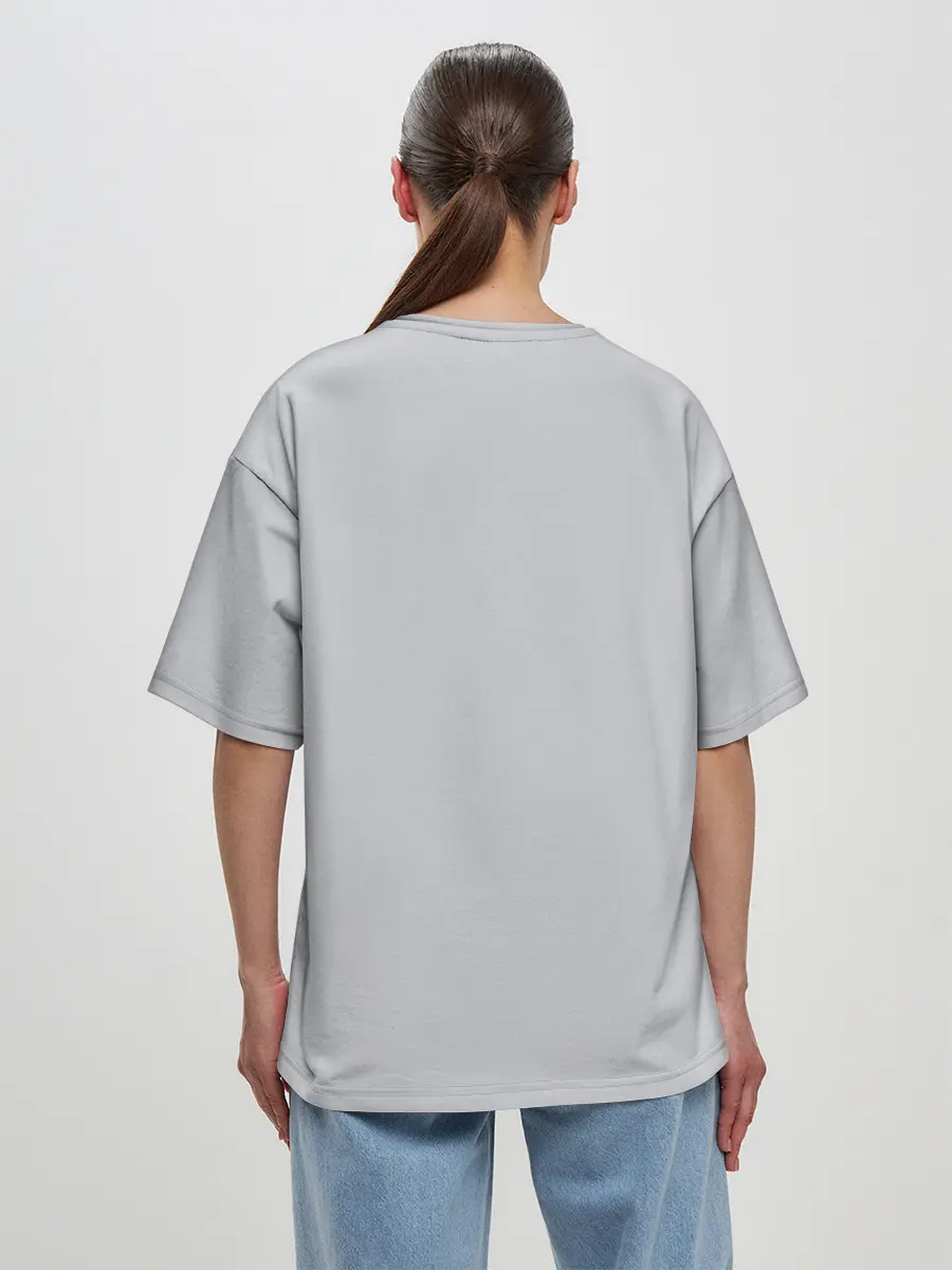 Женская футболка оверсайз / KIMETSU NO YAIBA красный след