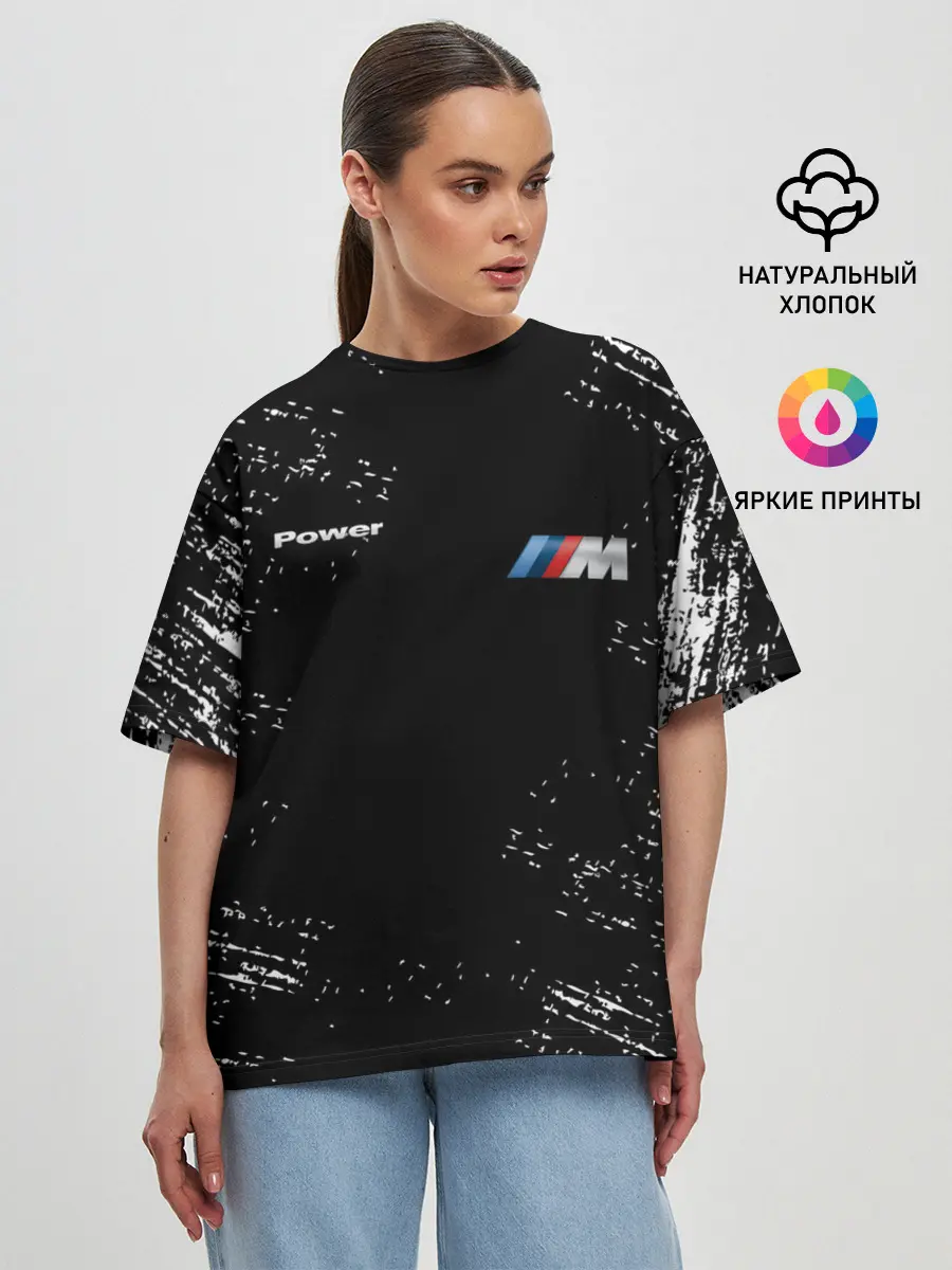 Женская футболка оверсайз / BMW