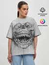 Женская футболка оверсайз / Dentist skull