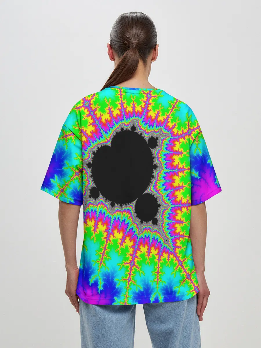 Женская футболка оверсайз / NEON PSY