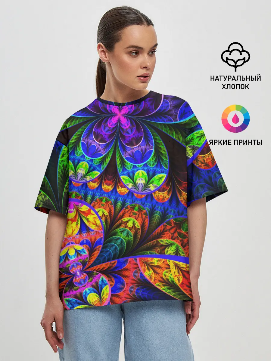 Женская футболка оверсайз / ABSTRACTION NEW