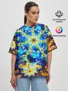 Женская футболка оверсайз / ИЛЛЮЗИЯ ФРАКТАЛОВ
