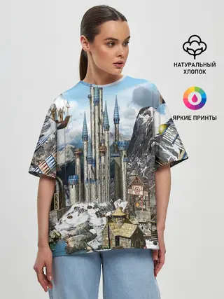 Женская футболка оверсайз / HEROES