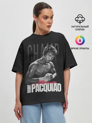 Женская футболка оверсайз / Manny Pacquiao
