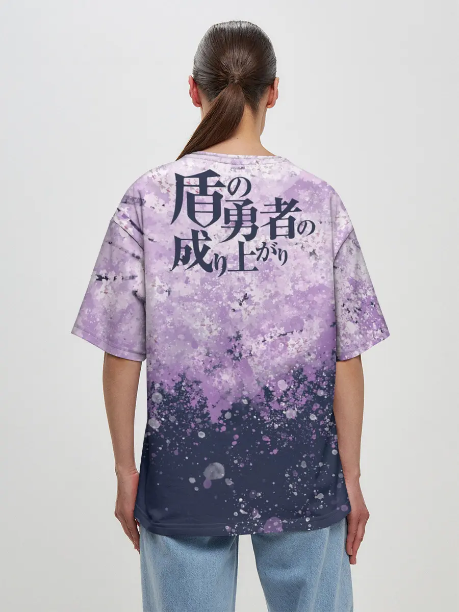 Женская футболка оверсайз / Восхождение героя щита