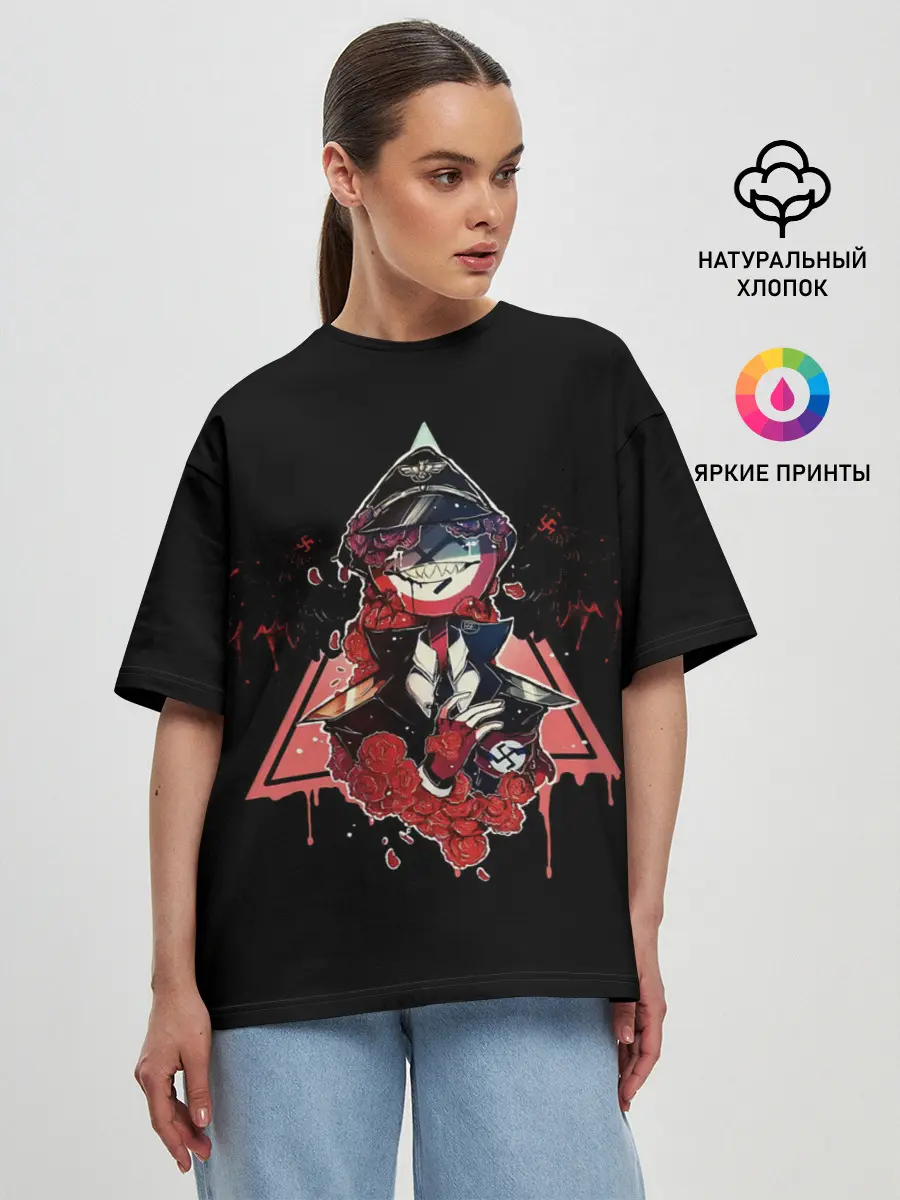 Женская футболка оверсайз / CountryHumans.