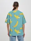 Женская футболка оверсайз / Банановый дождь