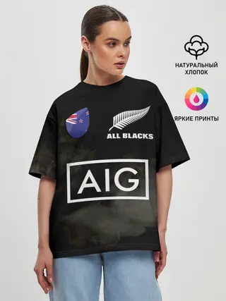 Женская футболка оверсайз / ALL BLACKS