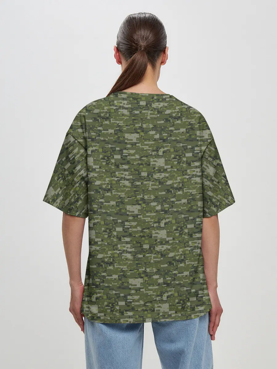 Женская футболка оверсайз / Камуфляж