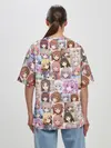 Женская футболка оверсайз / MANY FACES OF ANIME GIRLS