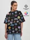 Женская футболка оверсайз / NBA Pattern | НБА Паттерн