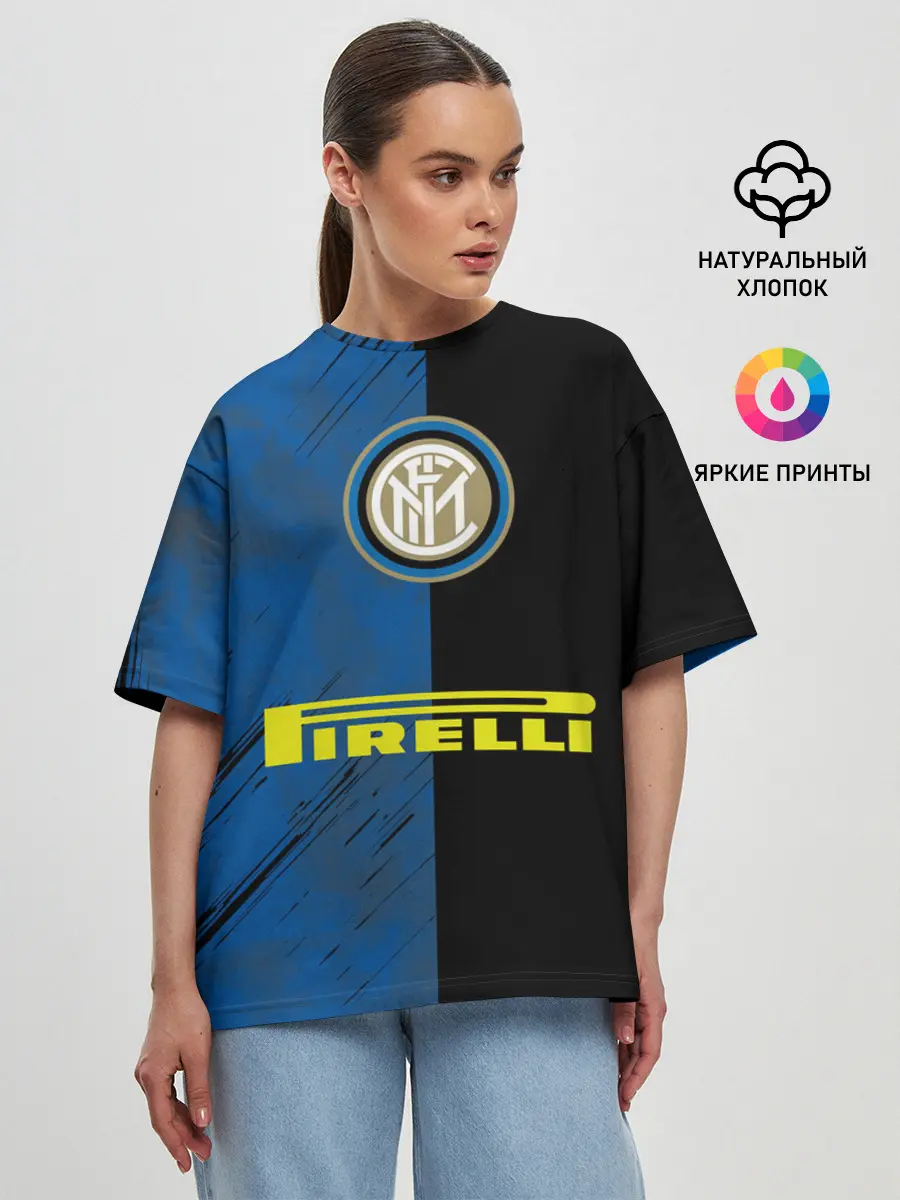 Женская футболка оверсайз / Интер