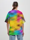 Женская футболка оверсайз / Радужный звездопад