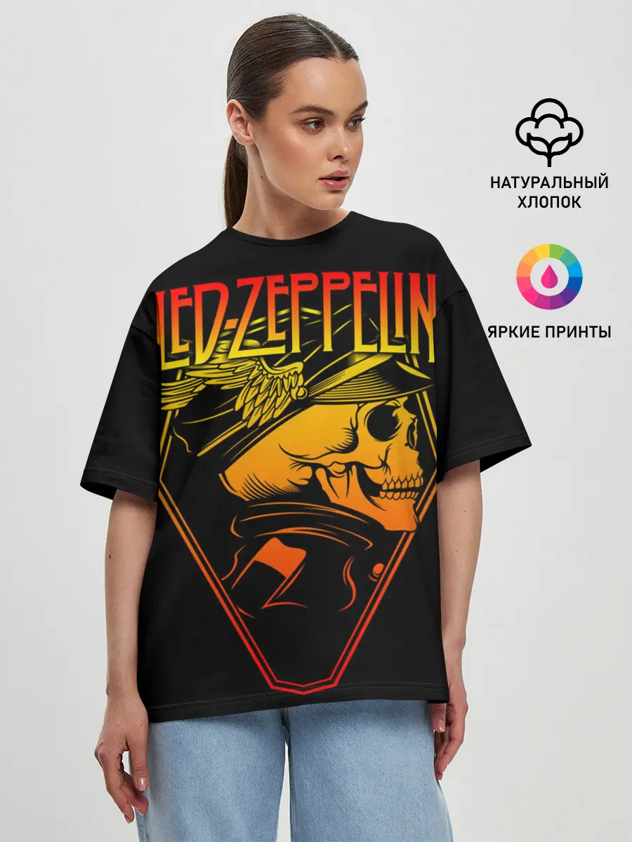Женская футболка оверсайз / Led Zeppelin
