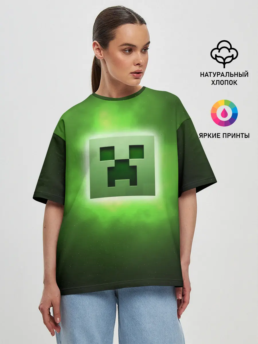 Женская футболка оверсайз / MINECRAFT | МАЙНКРАФТ
