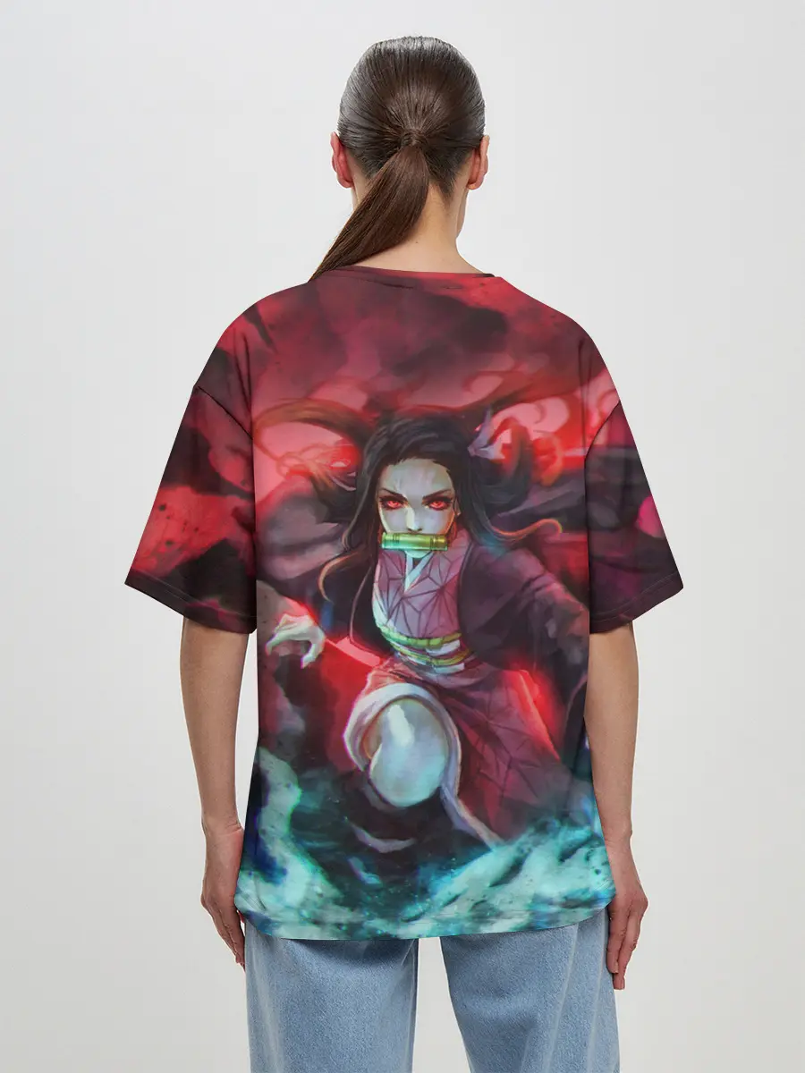 Женская футболка оверсайз / НЕЗУКО КАМАДО