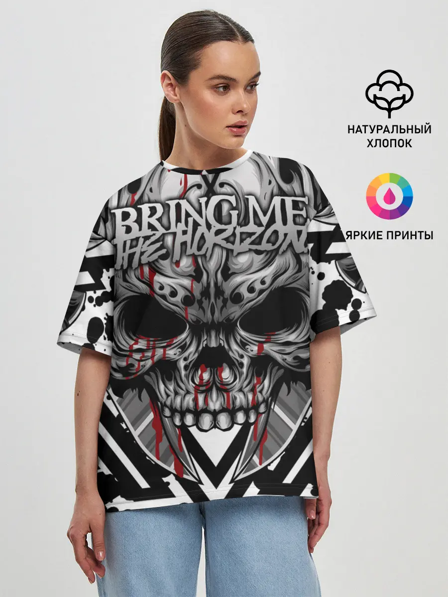 Женская футболка оверсайз / Bring Me the Horizon