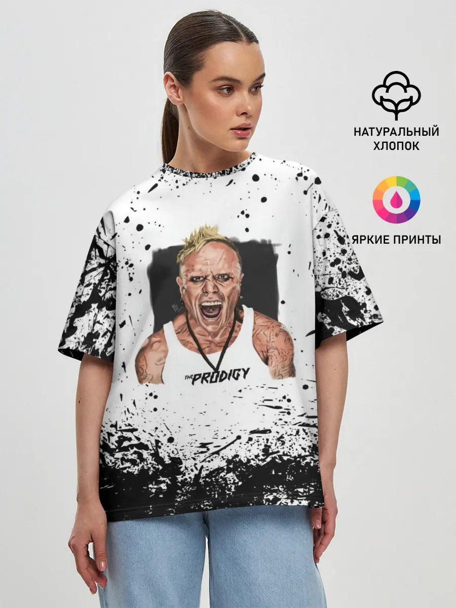 Женская футболка оверсайз / THE PRODIGY | ПРОДИДЖИ