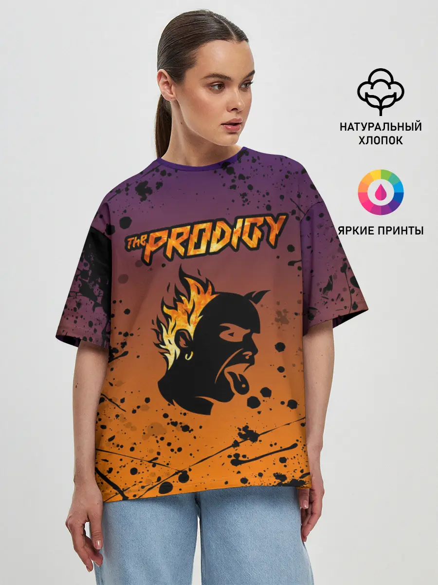Женская футболка оверсайз / THE PRODIGY | ПРОДИДЖИ