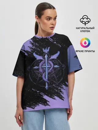 Женская футболка оверсайз / Стальной алхимик | Fullmetal Alchemist