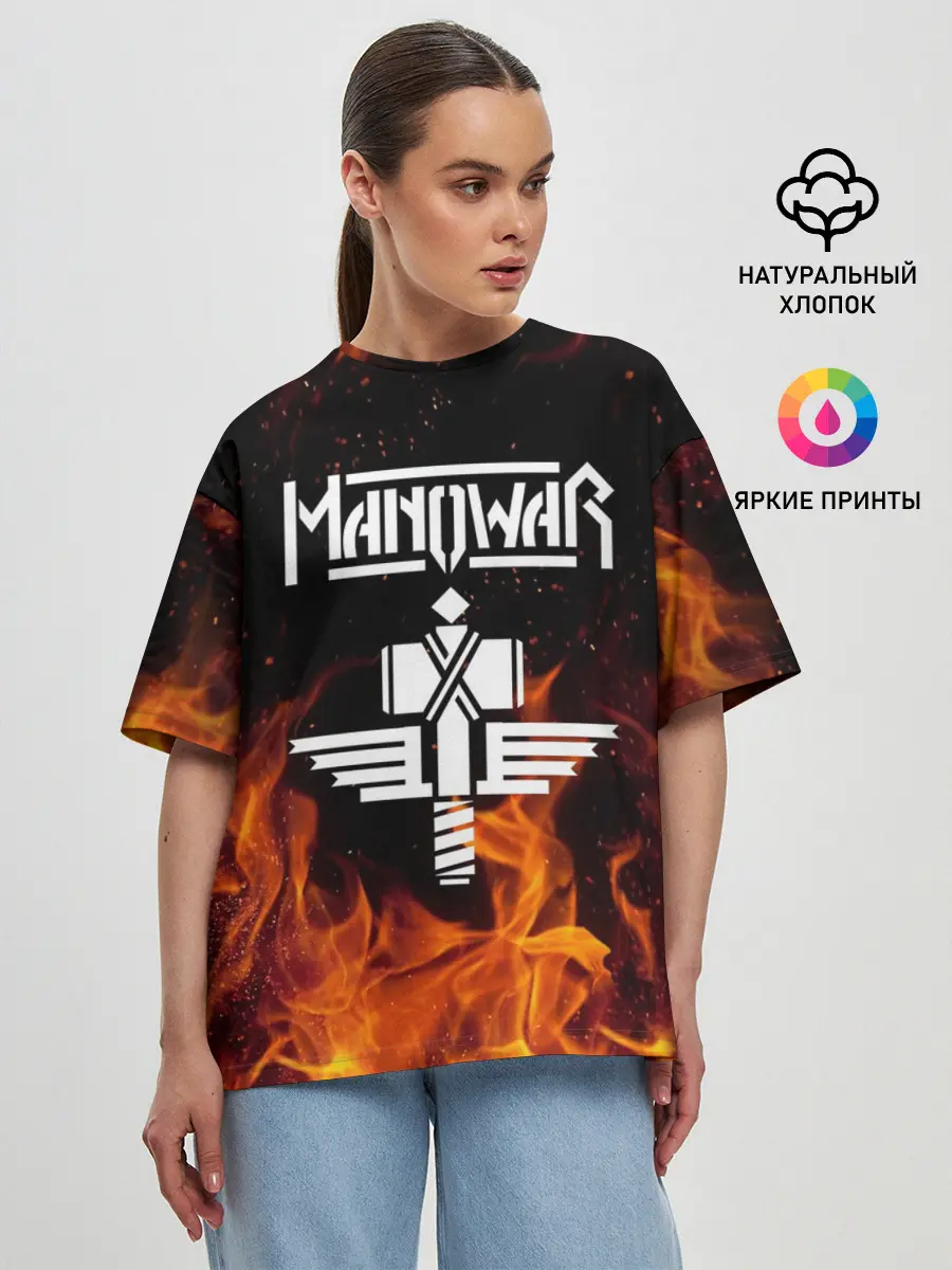 Женская футболка оверсайз / Manowar