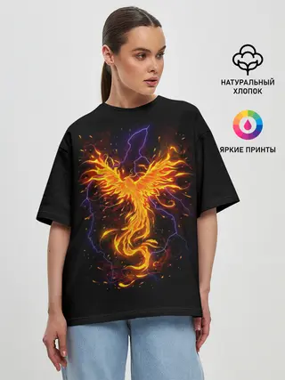 Женская футболка оверсайз / Phoenix